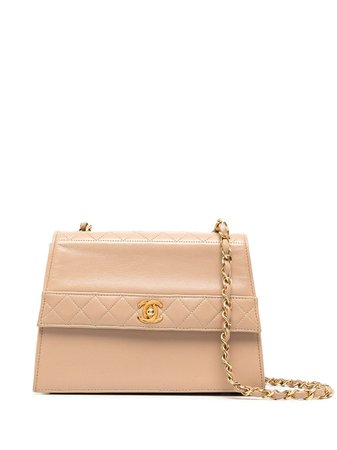 Chanel Pre-Owned 1990 Quilted CC Shoulder Bag - Farfetch