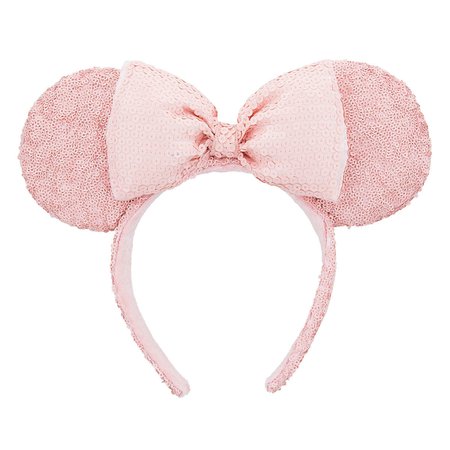 Minnie Mouse Sequined Ear Headband - Pink | shopDisney
