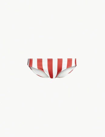 Elle Striped Low-rise High-leg Bikini Bottoms In Riad Cream Stripe - Google Search