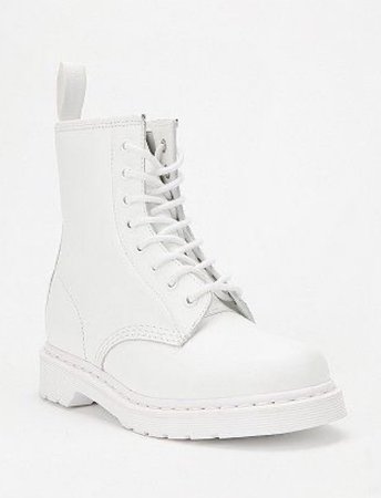 white combat boots