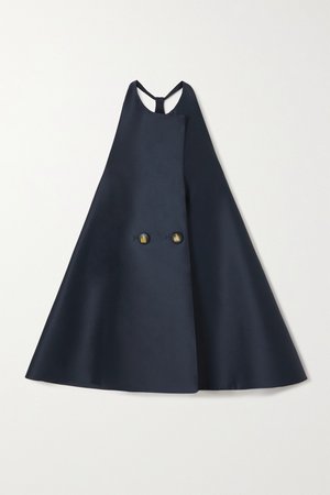 Blue Double-breasted wool and silk-blend mini dress | LANVIN | NET-A-PORTER
