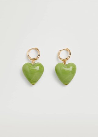 Heart-shape earrings - Women | Mango USA