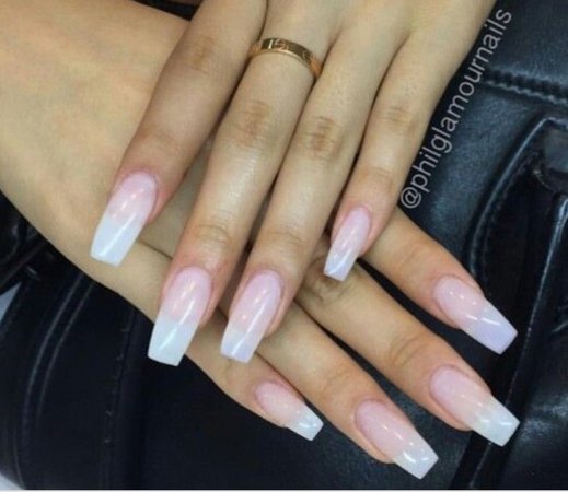 Natural acrylic nails