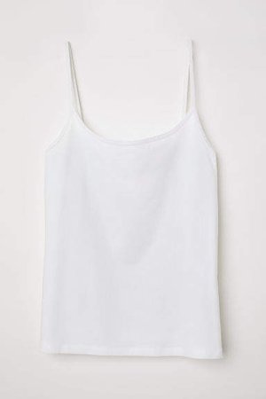 Jersey Camisole Top - White