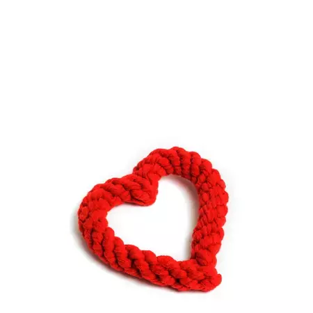 Red Heart Rope Toy