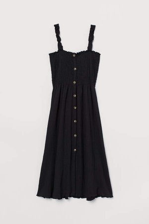 Smocked Dress - Black