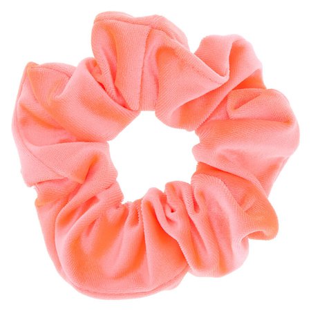 coral scrunchie