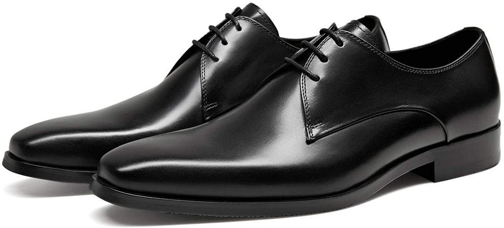 Amazon.com | FRASOICUS Men's Dress Shoes Genuine Leather Lace Up Classic Oxford Office Shoes for Men Black 10.5 | Oxfords