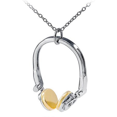 GUARDIANS Sterling & Gold Retro Headphones Necklace – RockLove Jewelry