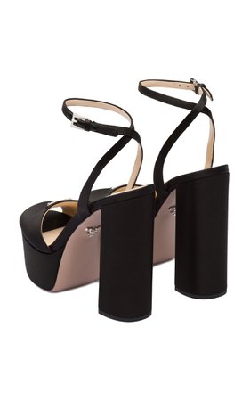 Satin Platform Sandals By Prada | Moda Operandi