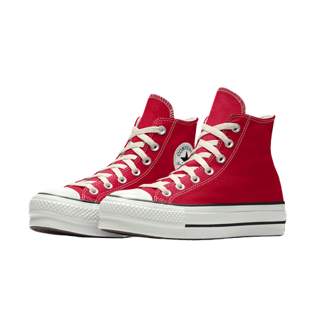 Red Custom Canvas Platform Chuck Taylor All Star By You