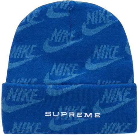 Supreme Nike Jacquard Logos Beanie Blue - SS21