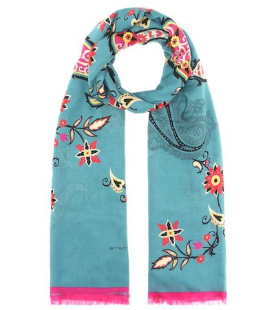 Floral-printed scarf