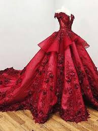 blood red ball gown