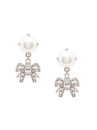 Miu Miu Micro Bow Jewels Earrings | Farfetch.com