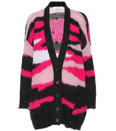 Mohair and wool-blend cardigan