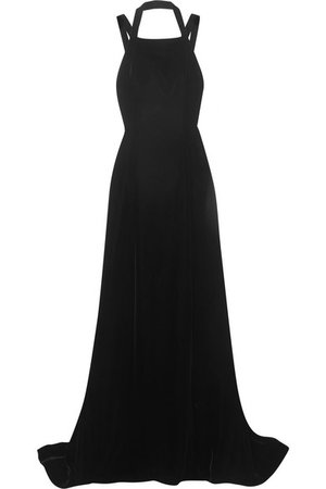 Alaïa | Silk-velvet gown | NET-A-PORTER.COM