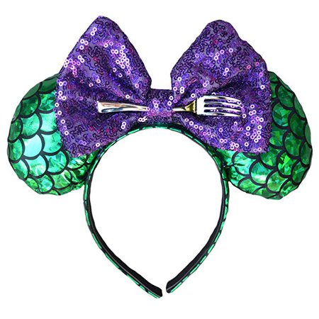 Amazon.com: Charmed Creations - Cinderella Inspired Bow Headband, Mickey/Minnie Mouse Ears, Princess Birthday Party, One Size Fits All Silver: Toys & Games