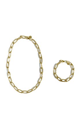 Gold-Tone Necklace And Bracelet Set by Young Frankk | Moda Operandi