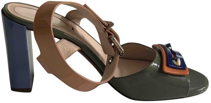 Multicolour Patent leather Sandals