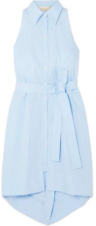Cotton-poplin Dress - Light blue