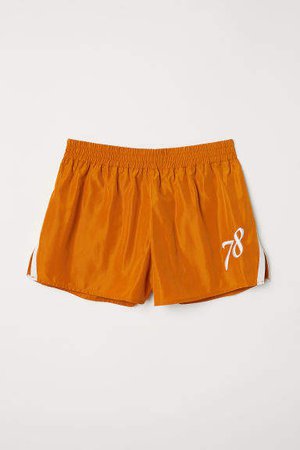 Short Shorts with Side Stripes - Yellow