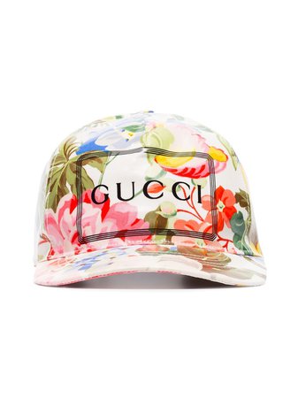 Gucci Floral Print Logo Baseball Cap | Farfetch.com
