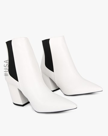 Black and White Ankle Boots