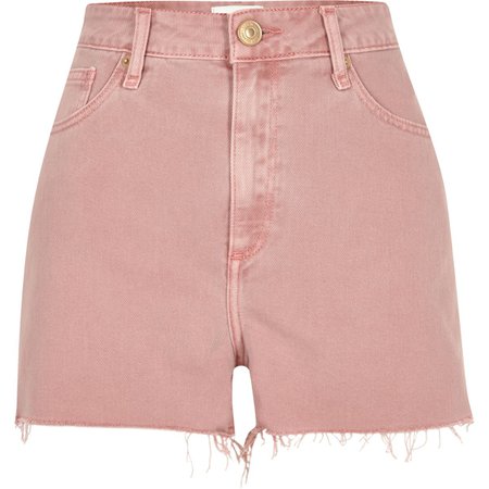 Pink Annie high rise denim hot pants - Casual Shorts - Shorts - women