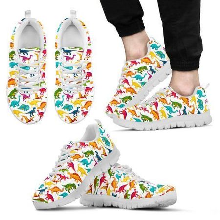 Colorful Dinosaurs Sneakers Shoes - bestiefine