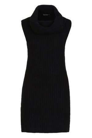Roll Neck Chunky Knitted Dress | Boohoo