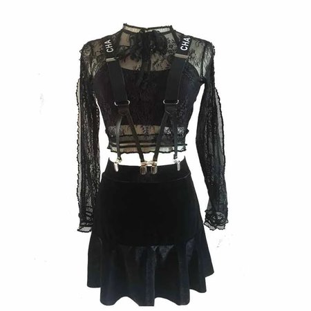 kpop Korean Celebrity summer fashion Black Full Sleeved lace Hollow sling dress Women 2021 stage performance loose Sexy dresses|Dresses| - AliExpress