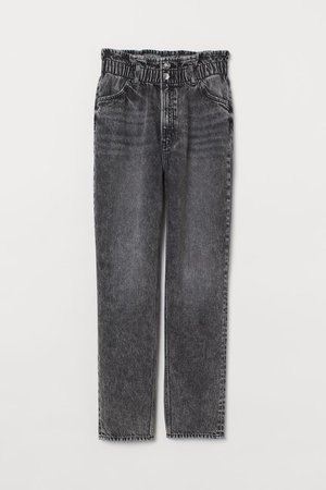 Tapered High Ankle Jeans - Dark gray / Washed out - Ladies | H&M DE