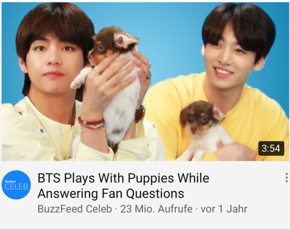 BTS: Playing w/puppies