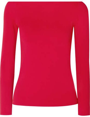 Stretch-jersey Top - Red