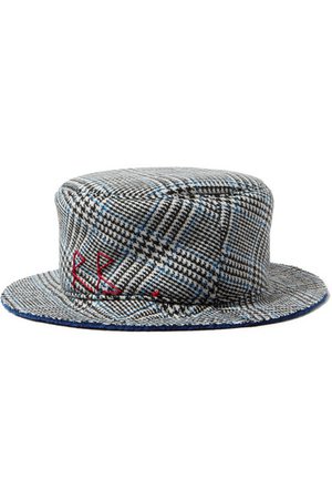 Ruslan Baginskiy | Embroidered checked wool bucket hat | NET-A-PORTER.COM