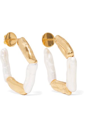 Pacharee | Gold-plated pearl earrings | NET-A-PORTER.COM