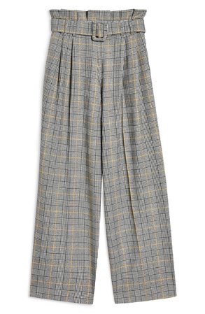 Topshop Check Wide Leg Trousers | Nordstrom