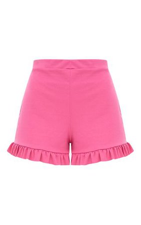 Fuchsia Frill Hem Shorts | Shorts | PrettyLittleThing