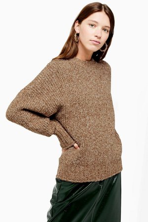 Knitted Boucle Crew Neck Jumper | Topshop