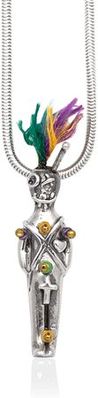 Amazon.com: Mignon Faget Voodoo Doll Mardi Gras Pendant Necklace: Jewelry