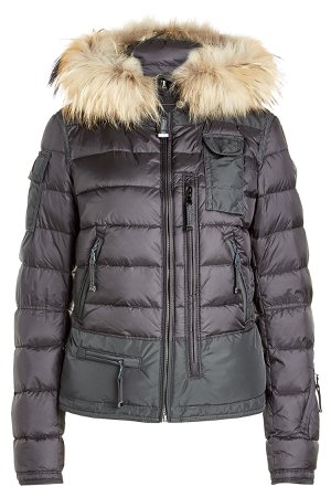 Skimaster Quilted Down Jacket with Fur Trimmed Hood Gr. XS