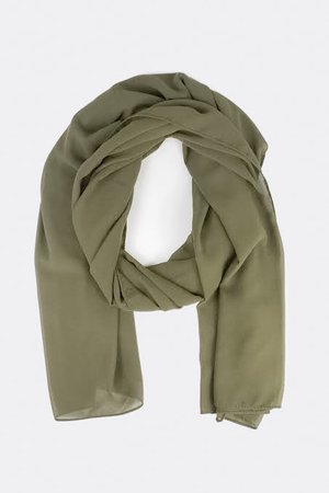 olive chiffon scarf