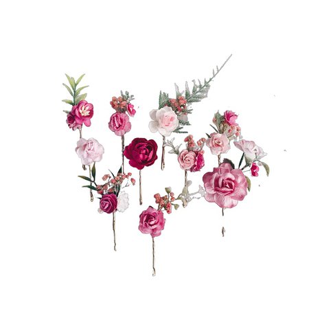 Flower hair pins, Pink flower hair pins, Fuchsia flower Hair clip, Wedding Pink Flowers, Wedding hair pieces for bridesmaid