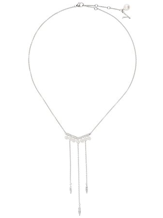 Yoko London 18kt White Gold Trend Freshwater Pearl And Diamond Necklace | Farfetch.com