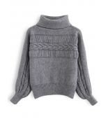 Tiered Pleated Knit Mini Skirt in Grey - Retro, Indie and Unique Fashion