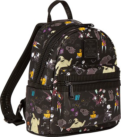 Amazon.com: Loungefly Disney The Nightmare Before Christmas Mini Backpack: Shoes
