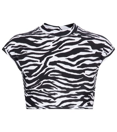 The Attico - Zebra-print stretch-jersey crop top | Mytheresa