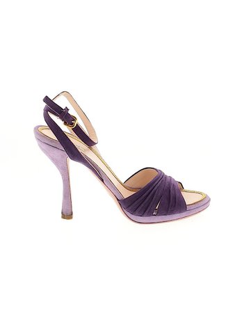 Prada Solid Purple Heels Size 39.5 (EU) - 80% off | thredUP