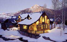 cabin snow
